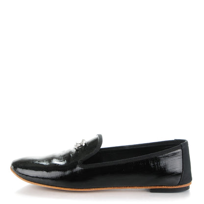Chanel Patent CC Loafers 38 Black 1 of 9