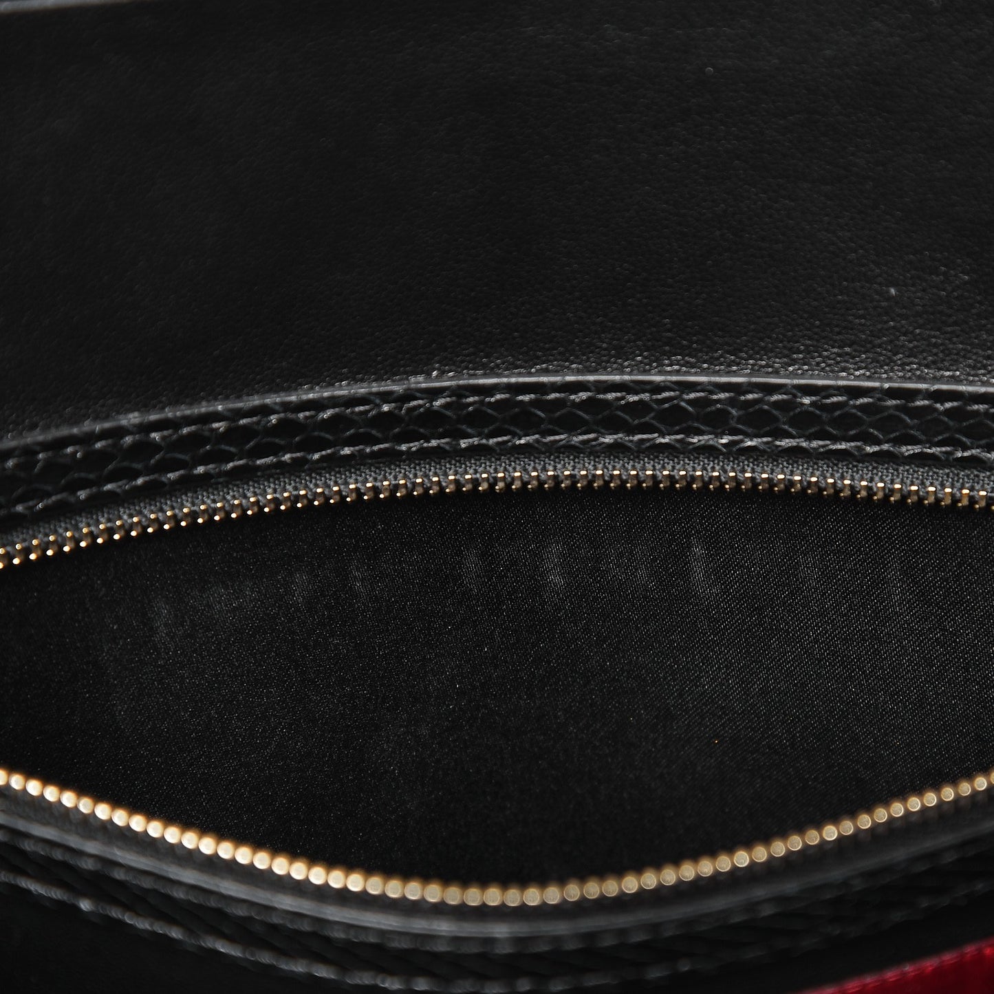 Calf Hair Snakeskin Patent Calfskin Large Mime Single Handle Bag Black