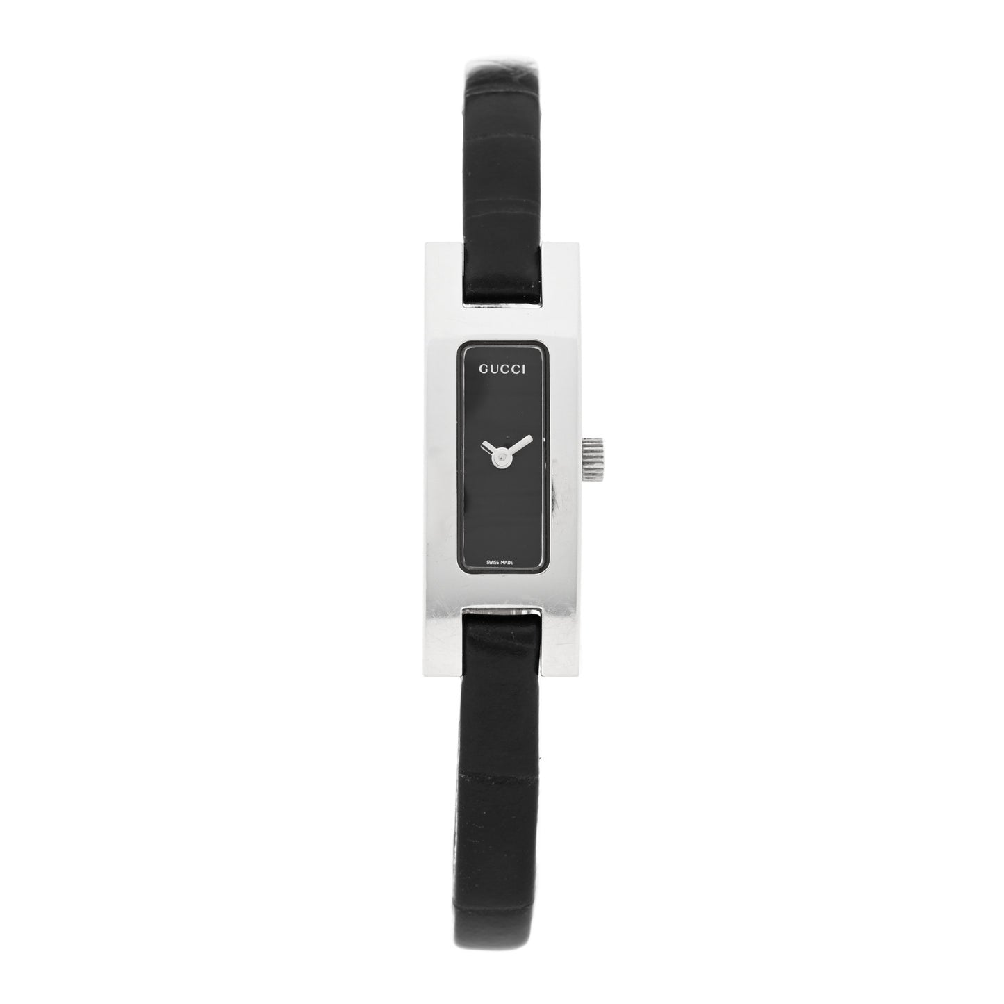 Stainless Steel Calfskin 12mm 3900L Quartz Watch Black
