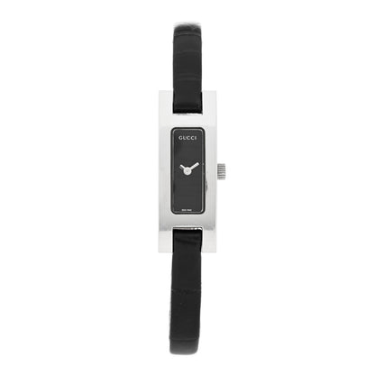 Gucci Stainless Steel Calfskin 12mm 3900L Quartz Watch Black 1 of 5