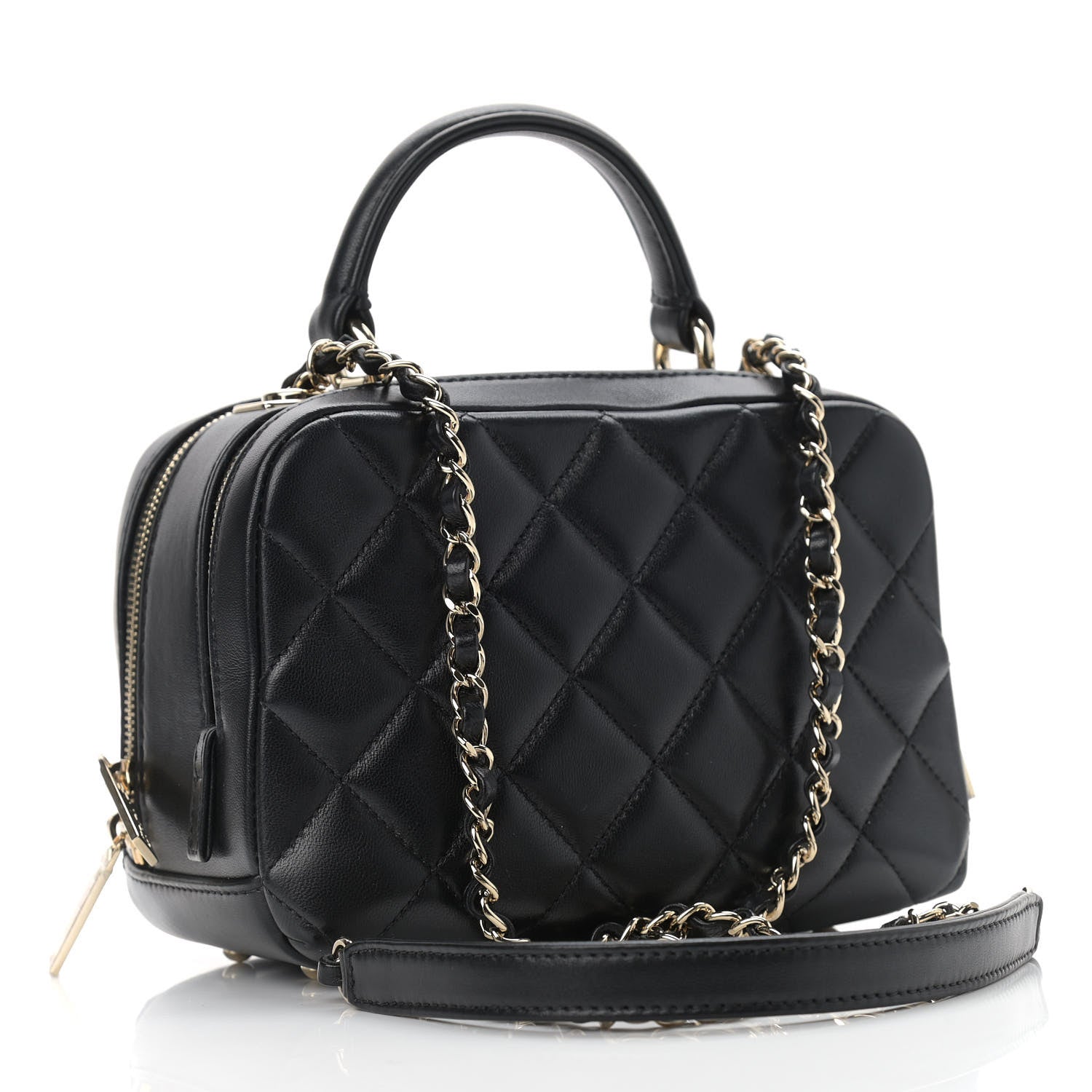 Chanel Lambskin Quilted Small Trendy CC Bowling Bag Black 2 of 10