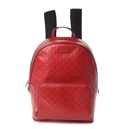 Gucci Guccissima Signature Day Backpack Hibiscus Red 1 of 9
