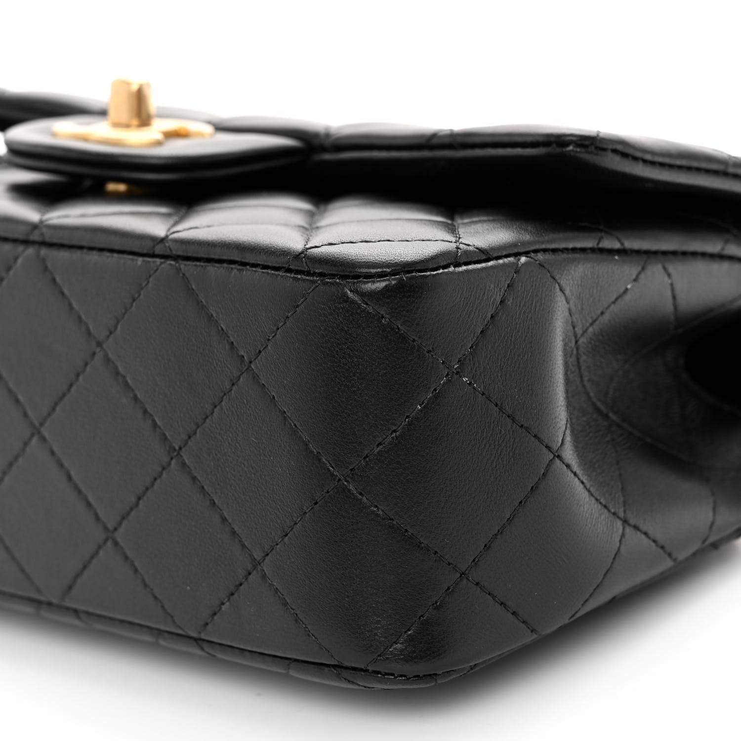 Chanel Lambskin Quilted Metal Mini Top Handle Rectangular Flap Black 10 of 10