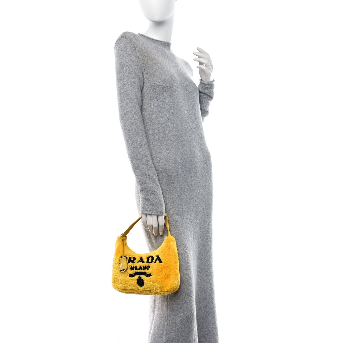 Terry Cloth Mini Re-Edition 2000 Bag Giallo Black