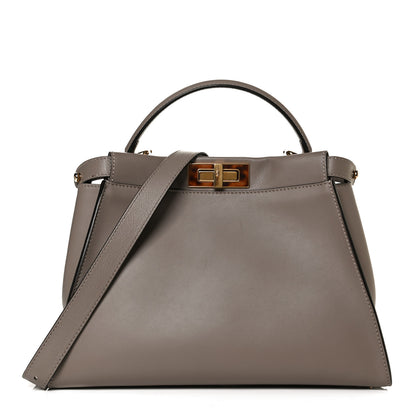 Fendi Vitello Seta Plexiglass Tortoise Medium Peekaboo Iconic Satchel Tortora 1 of 13