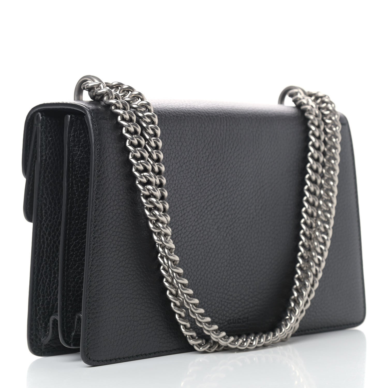 Gucci Pebbled Calfskin Small Dionysus Shoulder Bag Black 3 of 9