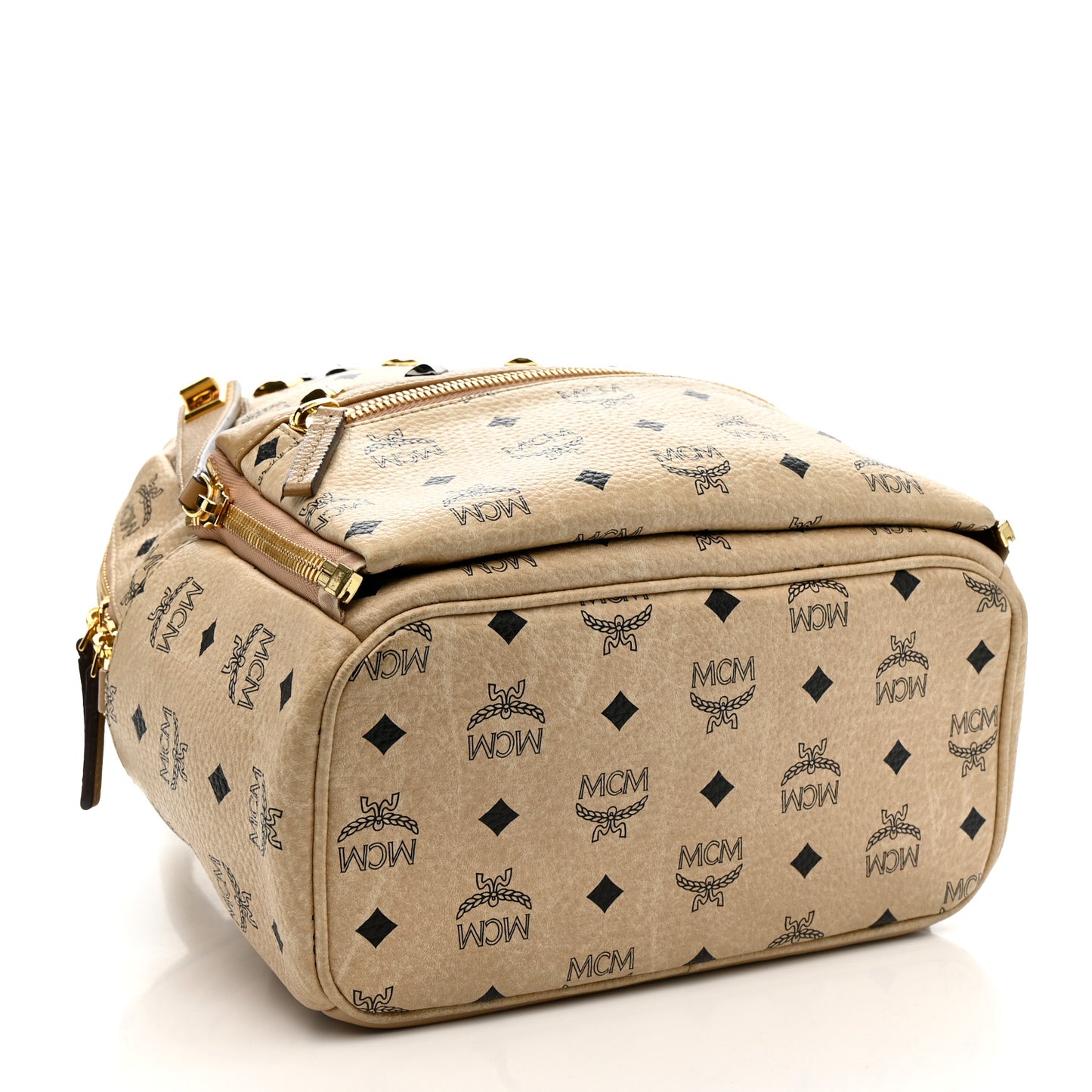 Visetos Studded Small Dual Stark Backpack Beige