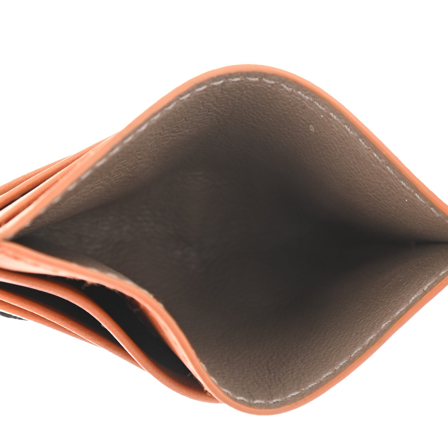 Nappa Intrecciato Woven Bi-Color Card Holder Tan Black
