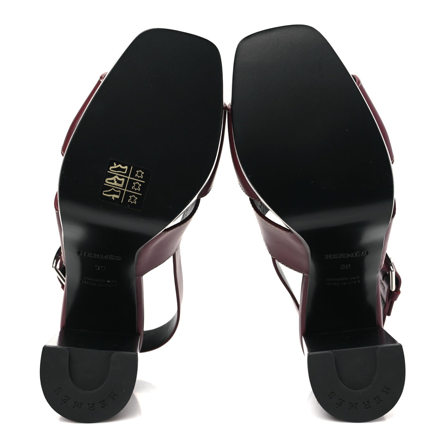 Calfskin Eris 90 Sandals 39 Rouge H