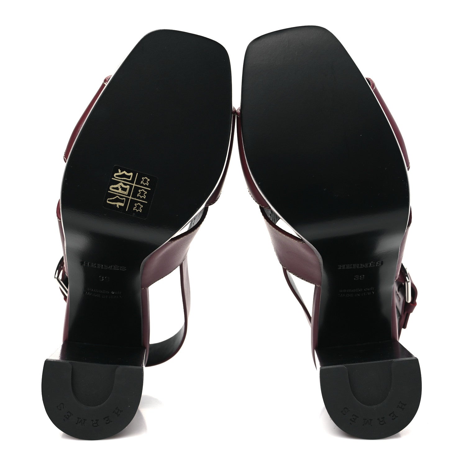 Hermes Calfskin Eris 90 Sandals 39 Rouge H 5 of 9