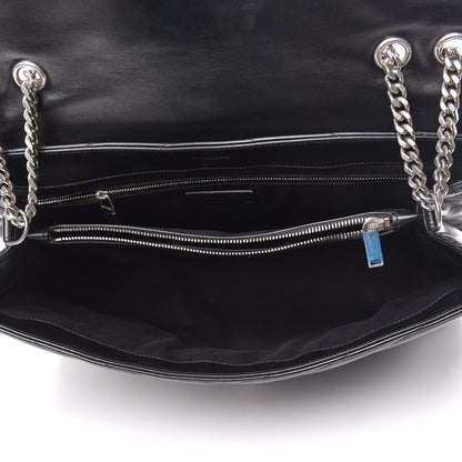 Saint Laurent Calfskin Y Quilted Monogram Large Loulou Chain Satchel Black 7 of 10