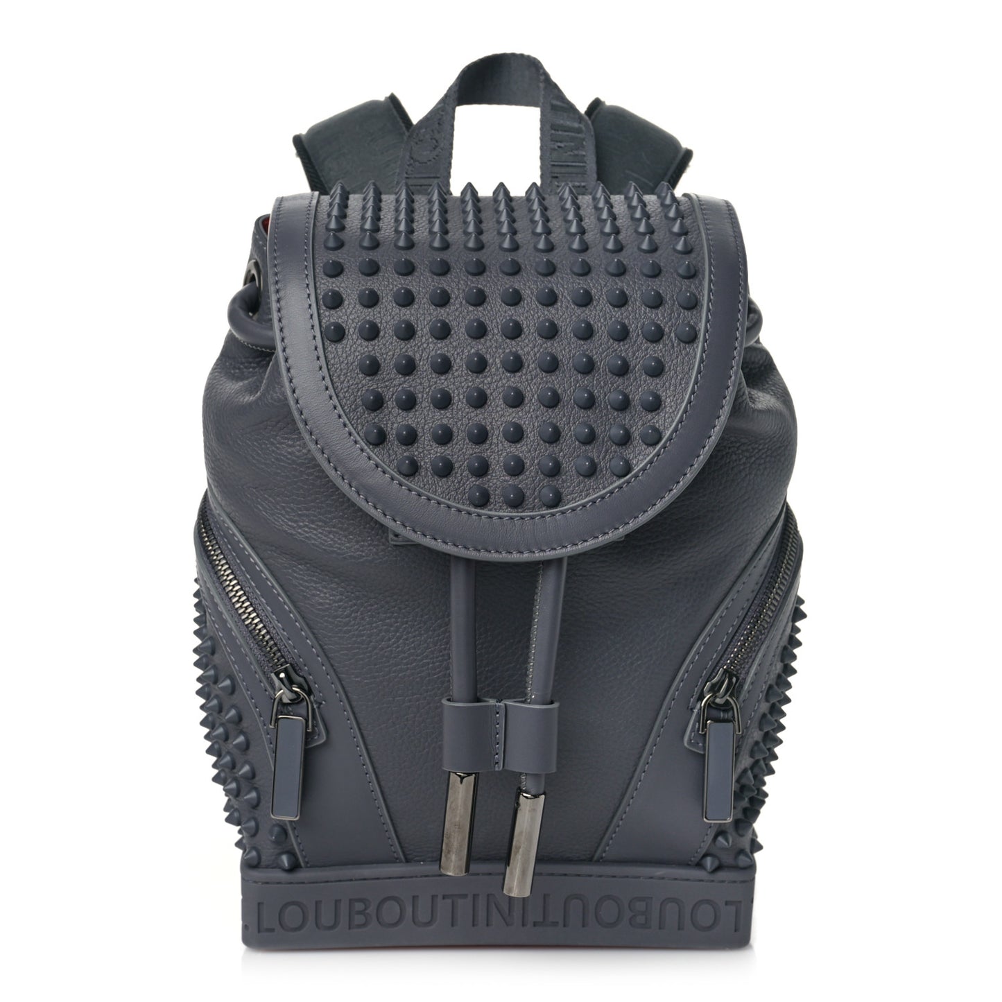 Calfskin Spiked Small Explorafunk Backpack Charbon
