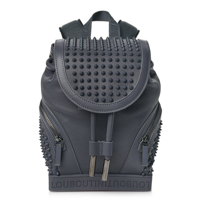 Christian Louboutin Calfskin Spiked Small Explorafunk Backpack Charbon 1 of 7