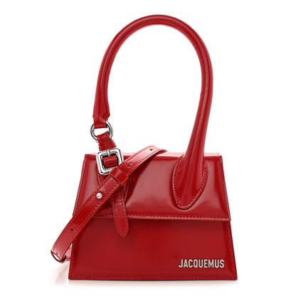 Jacquemus Glazed Calfskin Le Chiquito Boucle Moyen Red 1 of 11