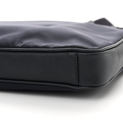 Prada Tessuto Nylon Saffiano Briefcase Black 9 of 9