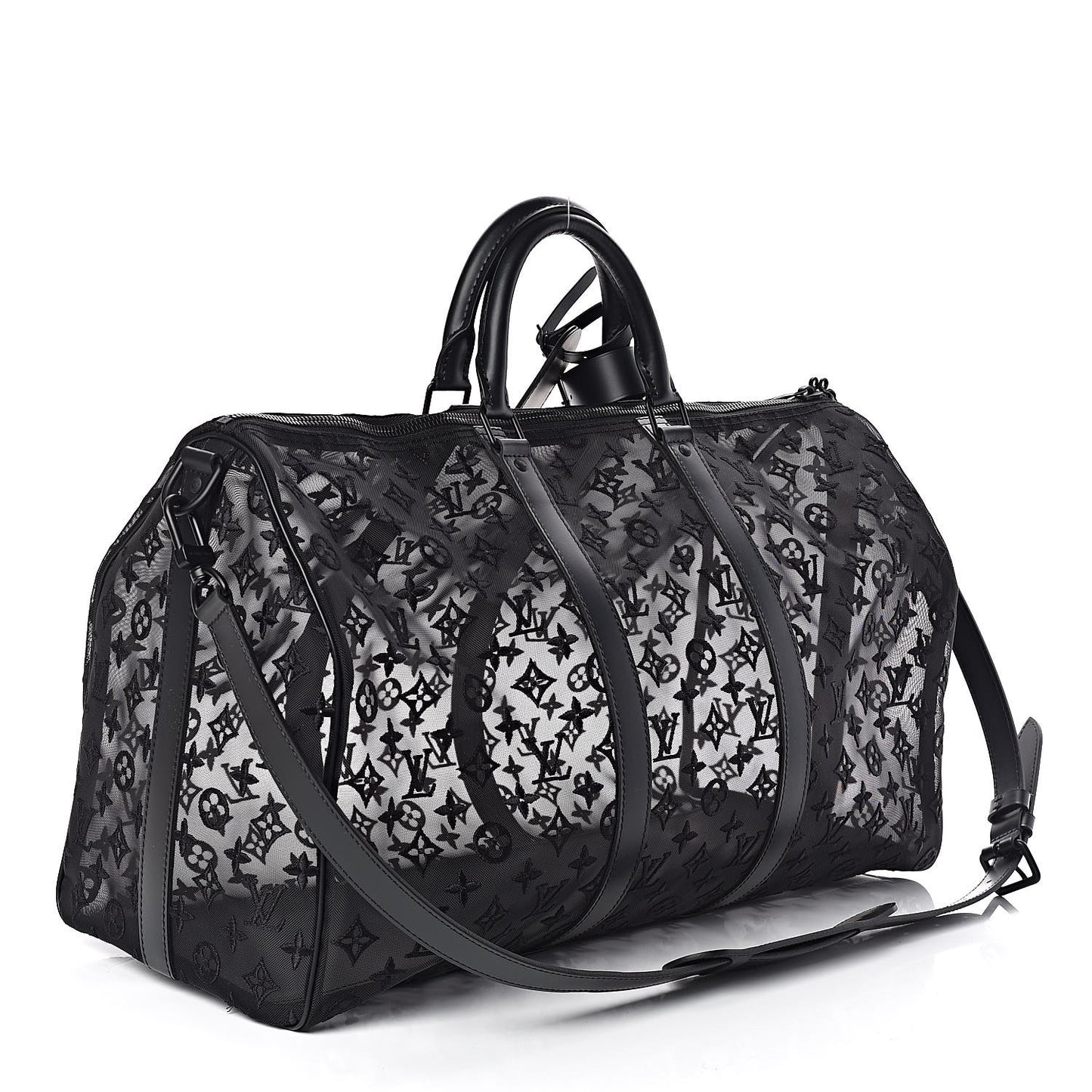 Monogram See Through Keepall Bandouliere 50 Black