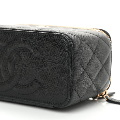Chanel Caviar Quilted Small Vanity Case With Chain Black 10 of 12