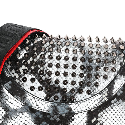 Christian Louboutin Metallic Snakeskin Spiked Explorafunk Wallet On Strap Gunmetal Black Multicolor 8 of 12