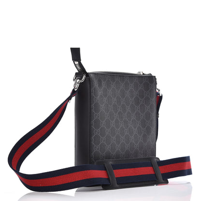 Gucci GG Supreme Monogram Night Courrier Flat Messenger Bag Black Multicolor 3 of 9