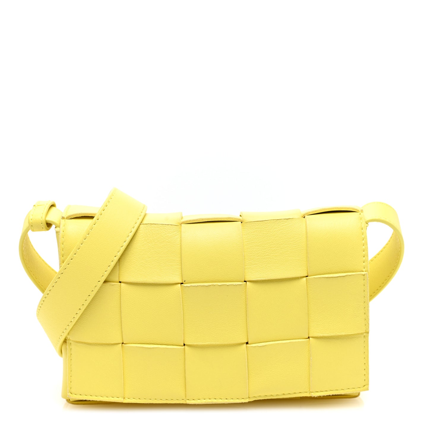 Lambskin Maxi Intreccio Small Cassette Crossbody Bag Sherbert