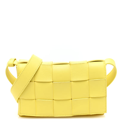 Bottega Veneta Lambskin Maxi Intreccio Small Cassette Crossbody Bag Sherbert 1 of 9