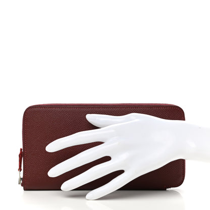 Hermes Epsom Silk'In Wallet Rouge Grenat Rose Eglantine 2 of 7