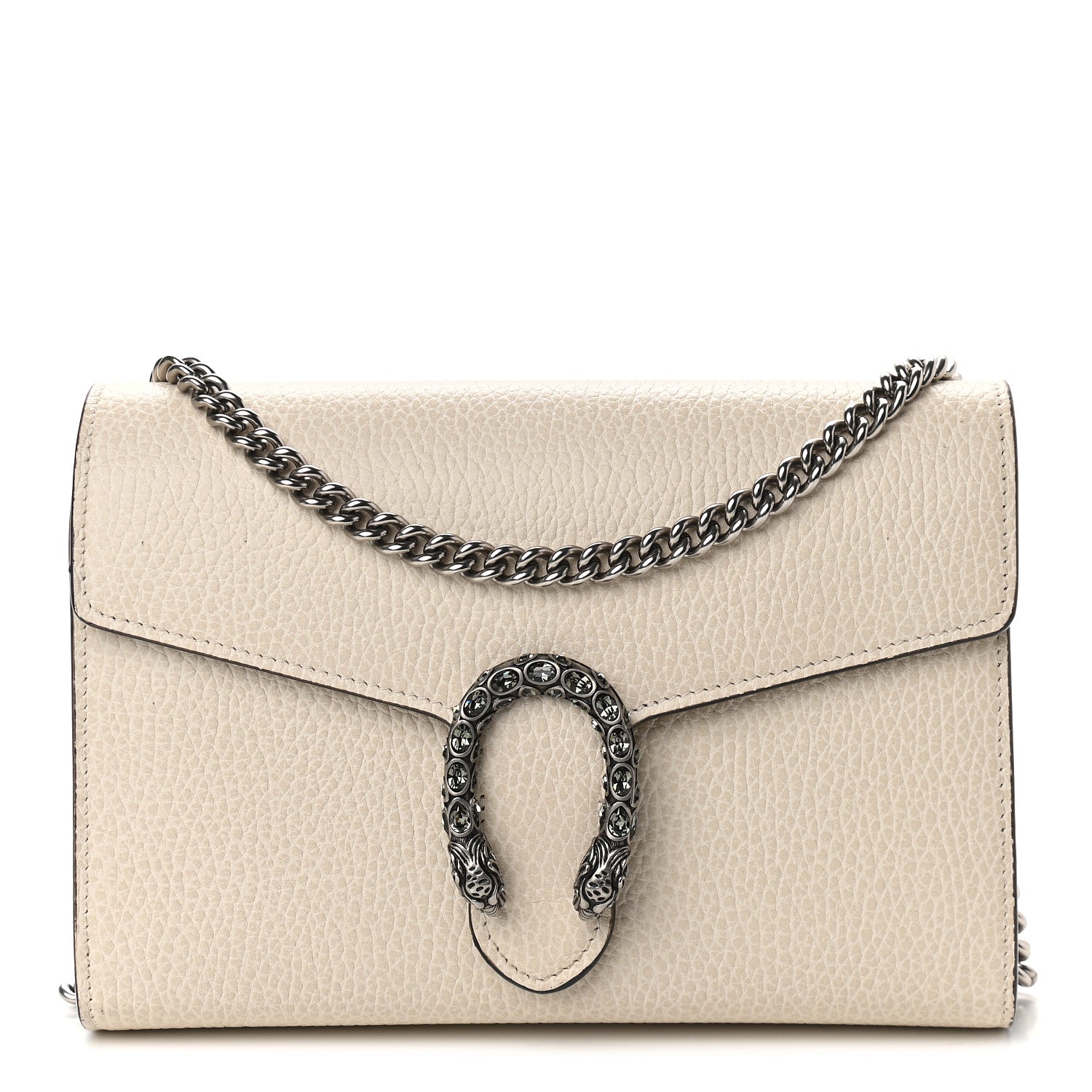 Gucci Dollar Calfskin Mini Dionysus Chain Wallet Mystic White 1 of 11