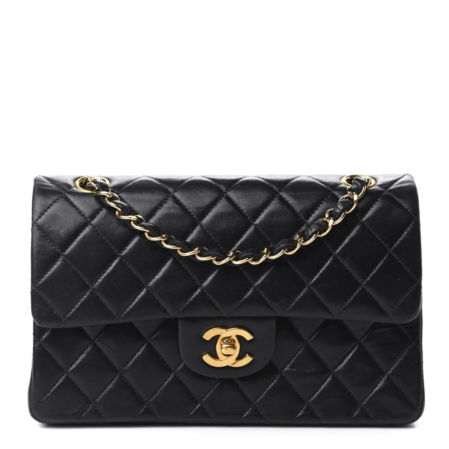 Chanel Lambskin Quilted Small Double Flap Black 1 of 14