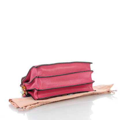 Miu Miu Goatskin Madras Top Handle Bag Bruyere 5 of 16