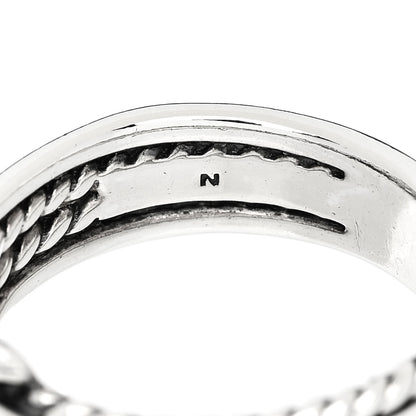 David Yurman Sterling Silver Diamond X Crossover Ring 54 7 5 of 6
