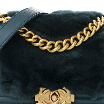 Chanel Orylag Rabbit Fur Calfskin Small Boy Flap Turquoise 8 of 10