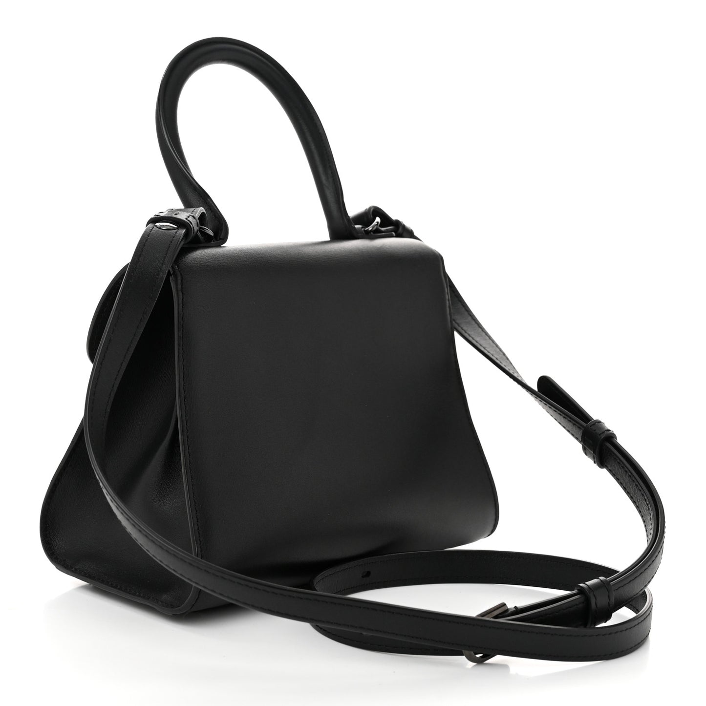 Box Calfskin Mini Brillant Satchel Black