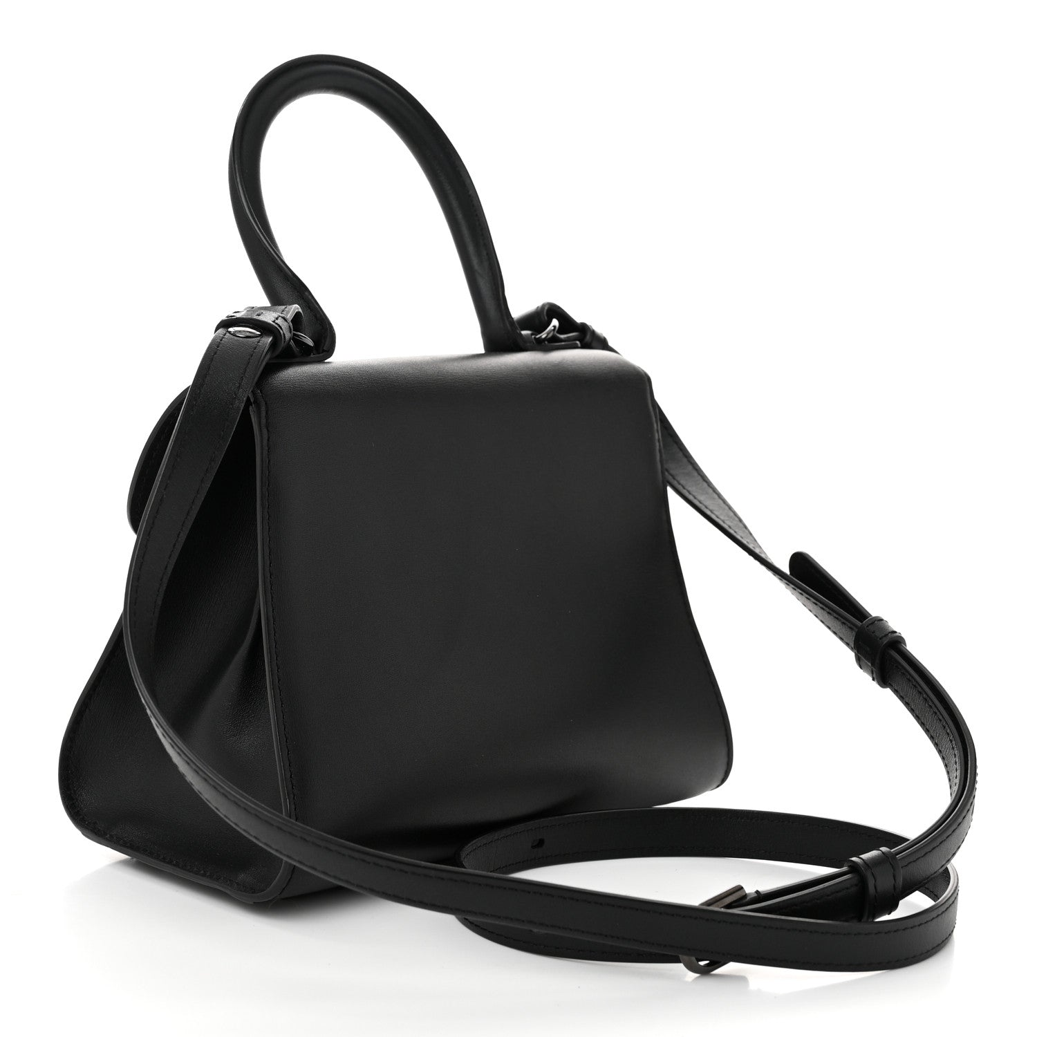 Delvaux Box Calfskin Mini Brillant Satchel Black 3 of 10