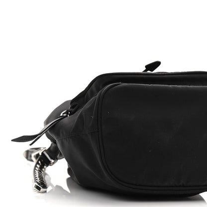 Prada Tessuto Nylon Studded New Vela Mini Bucket Crossbody Bag Black 4 of 9