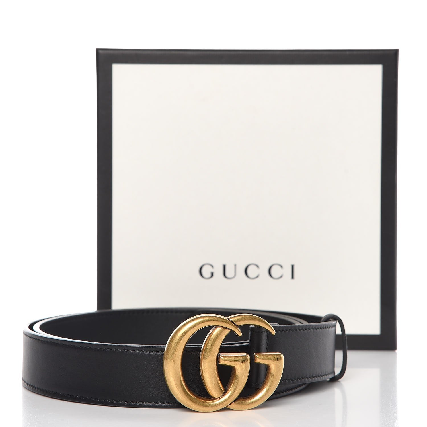 Gucci Moon Calfskin Double G 30mm Belt 105 42 Black 7 of 7