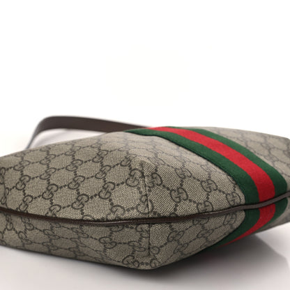 Gucci GG Supreme Monogram Web Small Ophidia Half Moon Hobo Brown 8 of 9