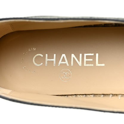 Chanel Calfskin Chain CC Espadrilles 40 Black 8 of 9