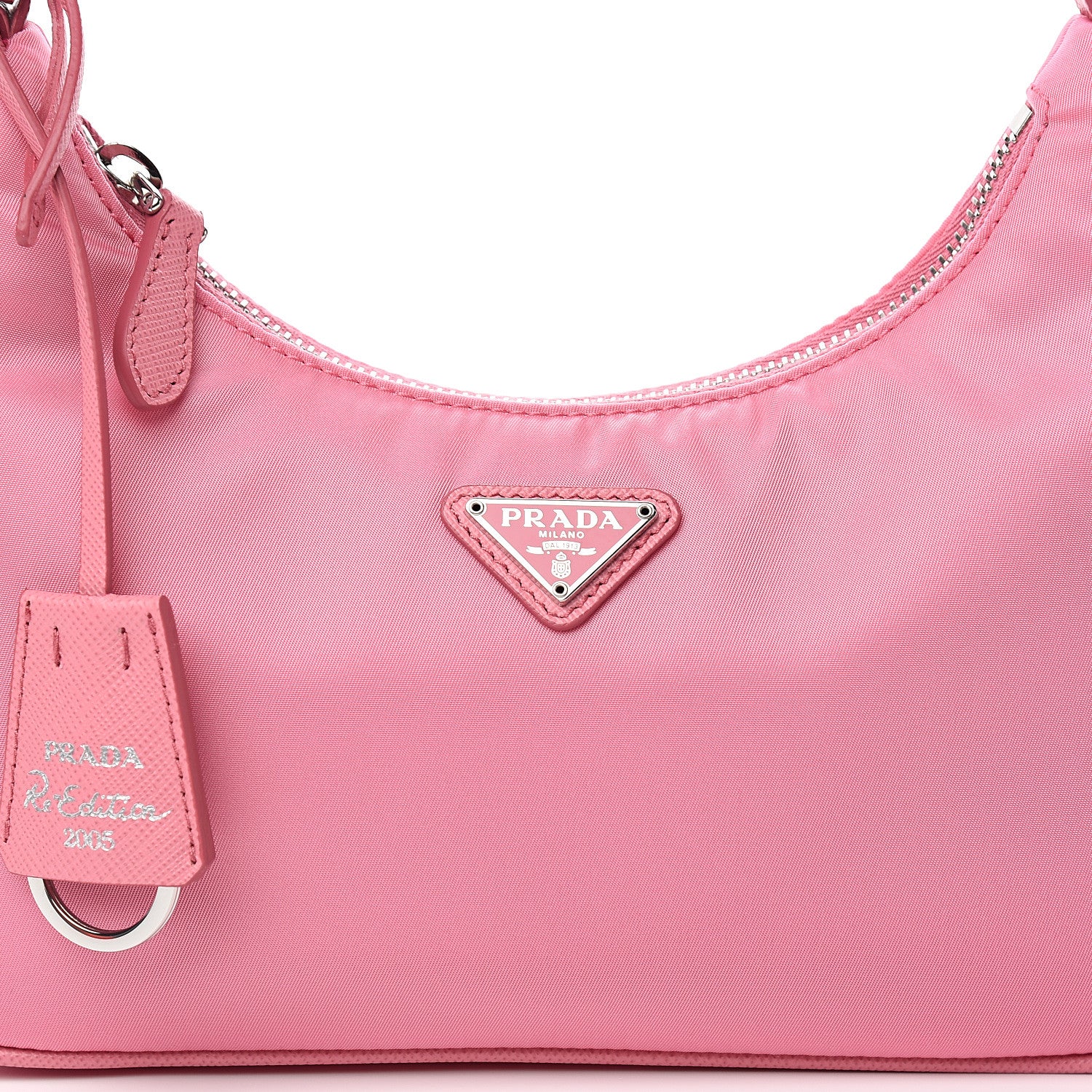 Prada Nylon Re-Edition 2005 Shoulder Bag Begonia 10 of 11