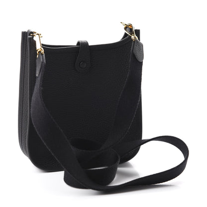 Hermes Taurillon Clemence Evelyne TPM Black 3 of 11