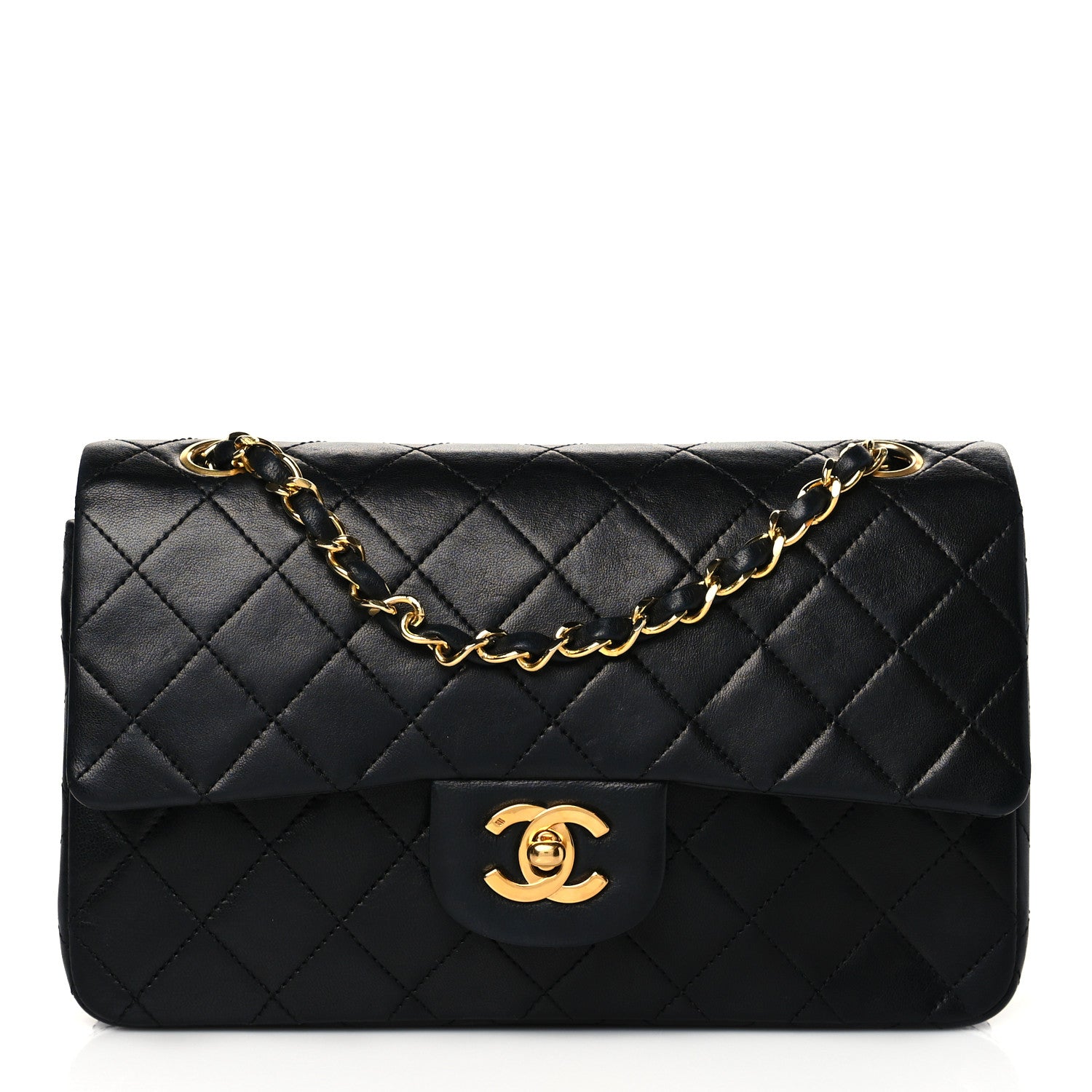 Chanel Lambskin Quilted Small Double Flap Black 1 of 10