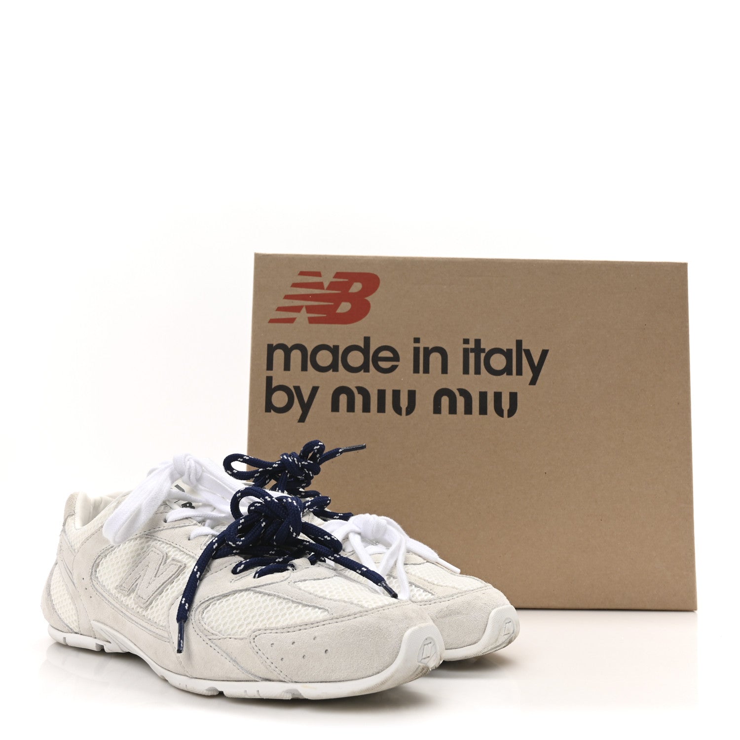 Miu Miu X NEW BALANCE Suede 530 SL Sneakers 39.5 White 9 of 10