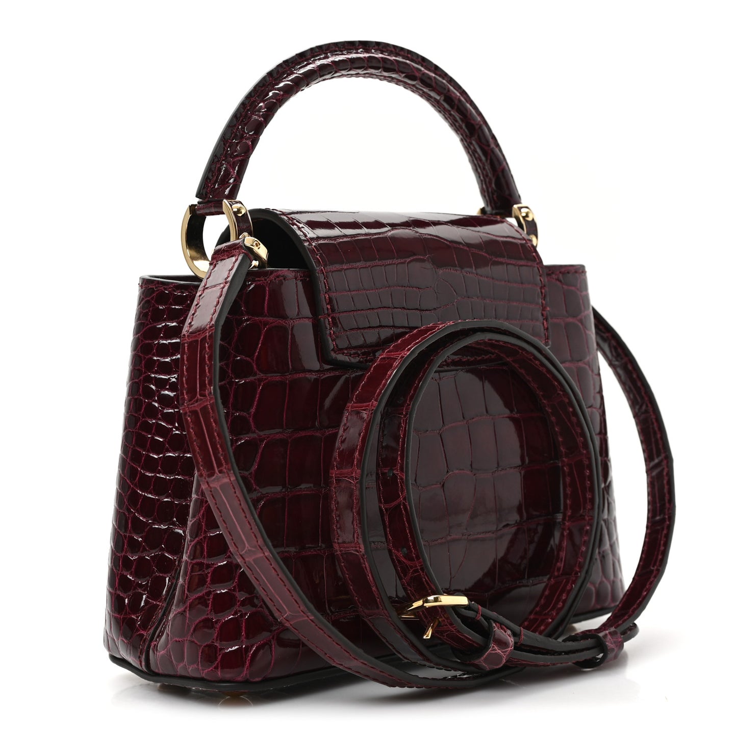 Crocodile Mini Capucines  Bordeaux