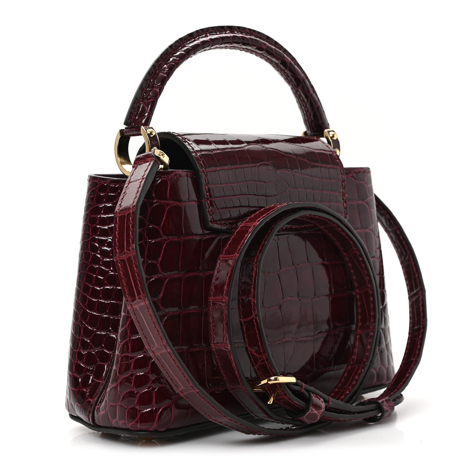 Louis Vuitton Crocodile Mini Capucines  Bordeaux 3 of 10