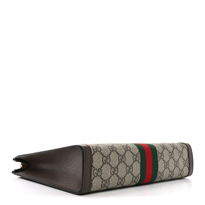 Gucci GG Supreme Monogram Web Ophidia Pouch Brown 4 of 10
