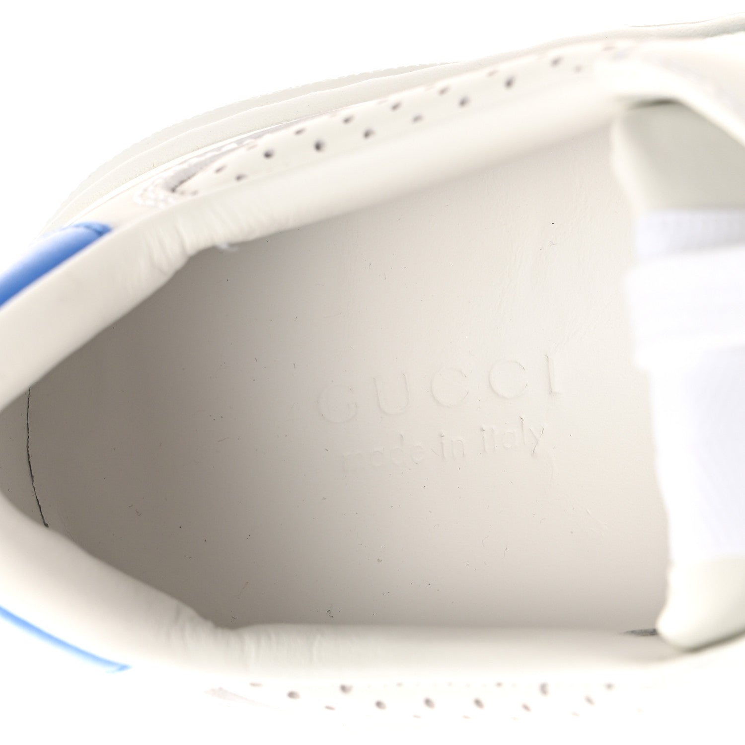 Gucci Calfskin Web Perforated Womens Platform 55mm Sneakers 36 White Bright Splash 8 of 9