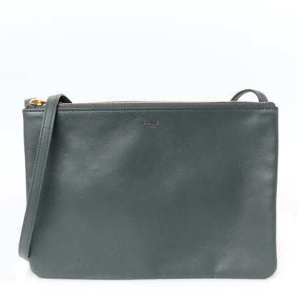 Celine Lambskin Large Trio Crossbody Bag Medium Storm 1 of 11
