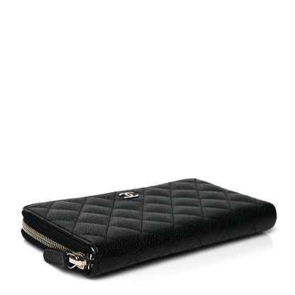 Chanel Caviar Quilted Large Gusset Zip Around Wallet Black 4 of 8