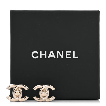 Chanel Metal CC Turnlock Earrings Gold 5 of 5