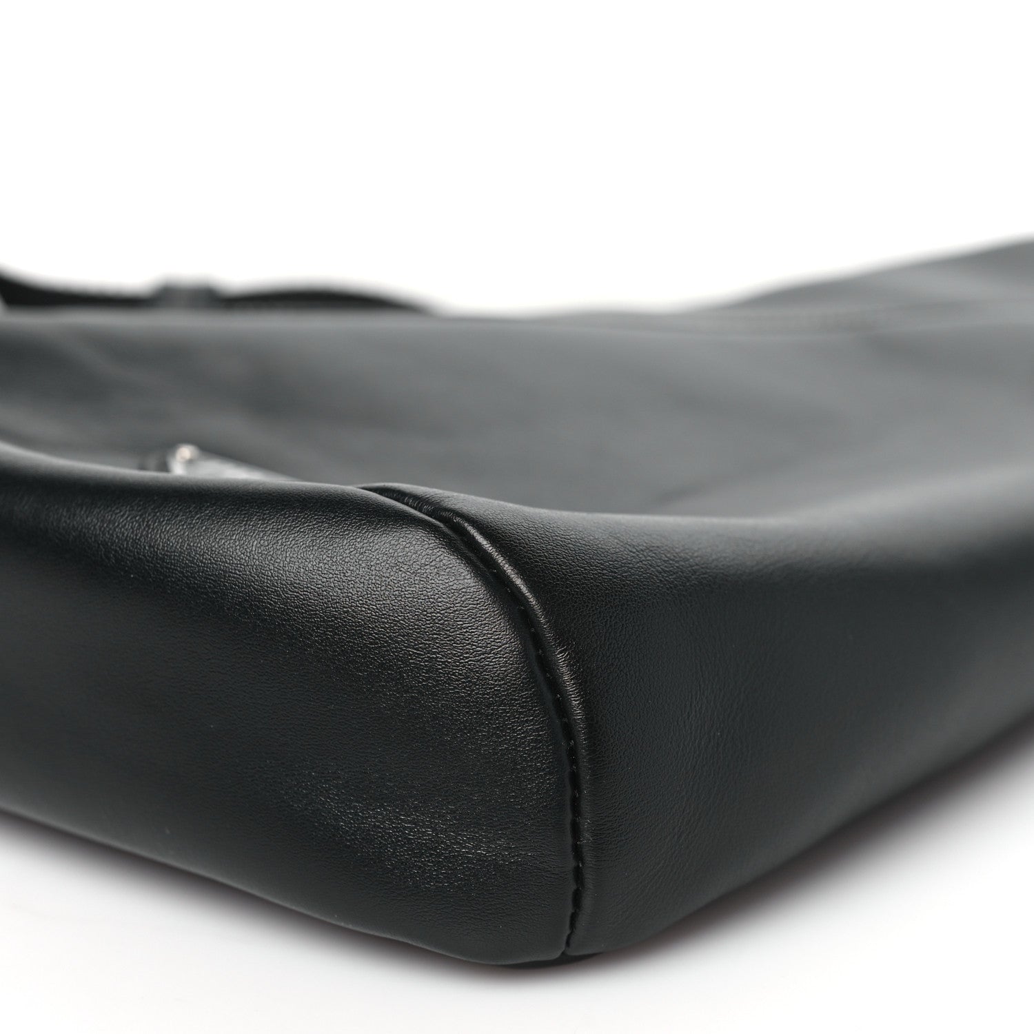 Prada Softy Calfskin Triangle Cross Bag Black 9 of 9