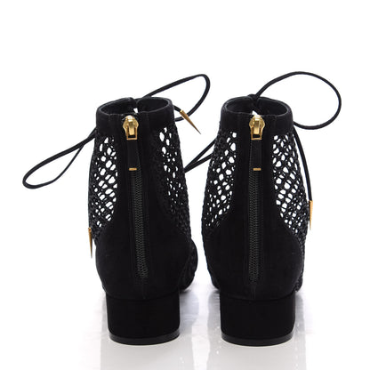 Christian Dior Suede Resille Naughtily-D 30mm Ankle Boots 38 Black 4 of 10